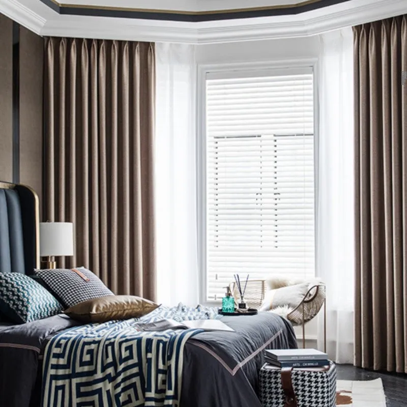 Aspen Custom Blackout Linen Custom Curtain