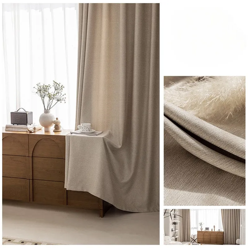 Aspen Custom Blackout Linen Custom Curtain