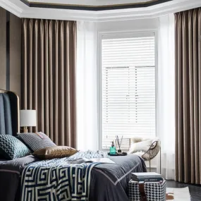 Aspen Custom Blackout Linen Custom Curtain