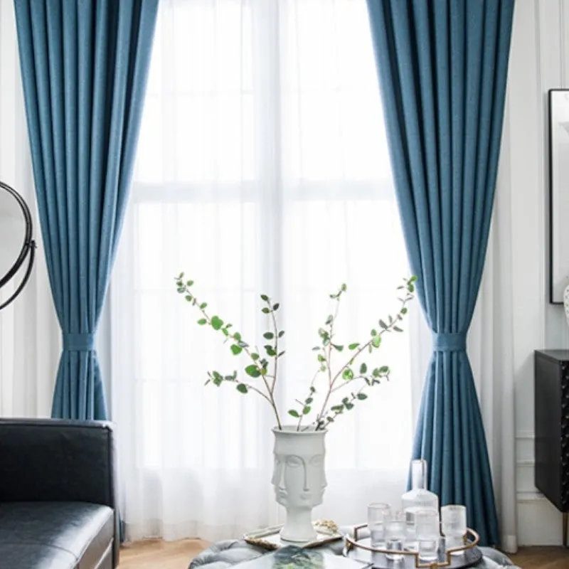 Aspen Custom Blackout Linen Custom Curtain