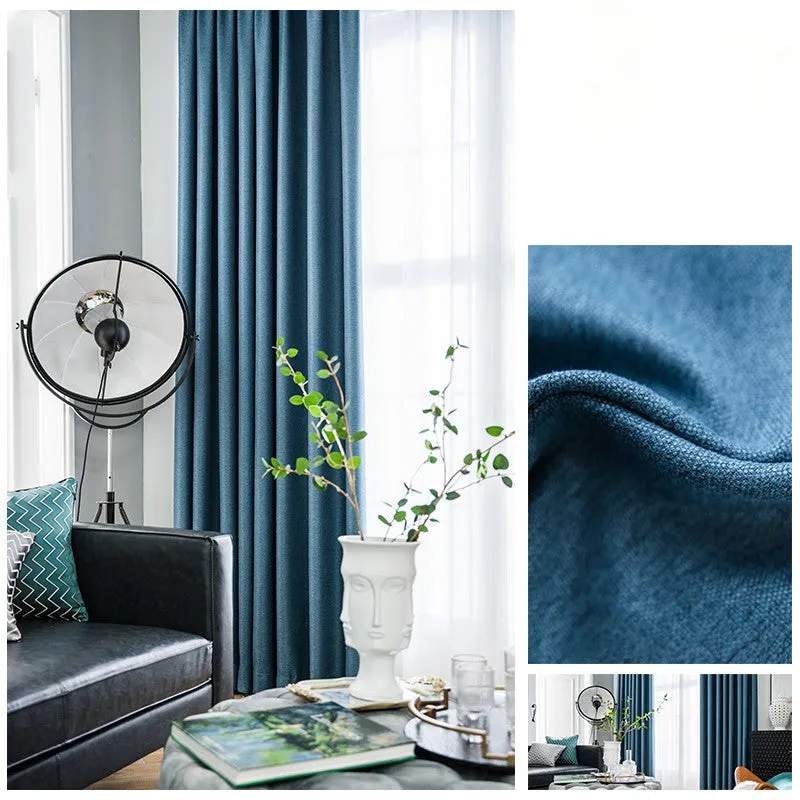 Aspen Custom Blackout Linen Custom Curtain