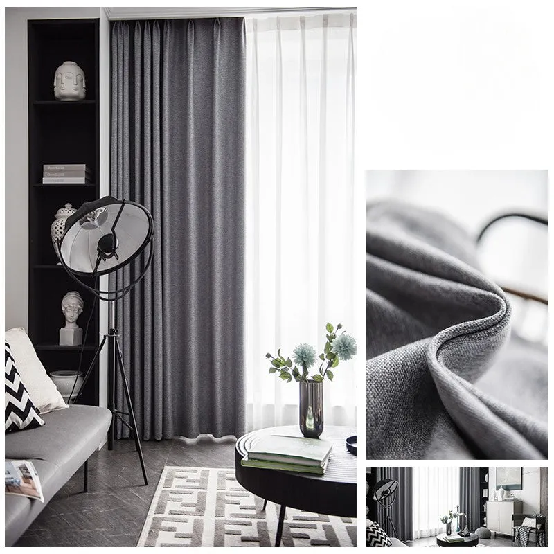 Aspen Custom Blackout Linen Custom Curtain