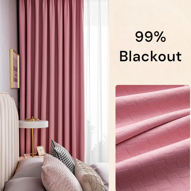 Aviana Embossed Diamond Custom Blackout Curtain
