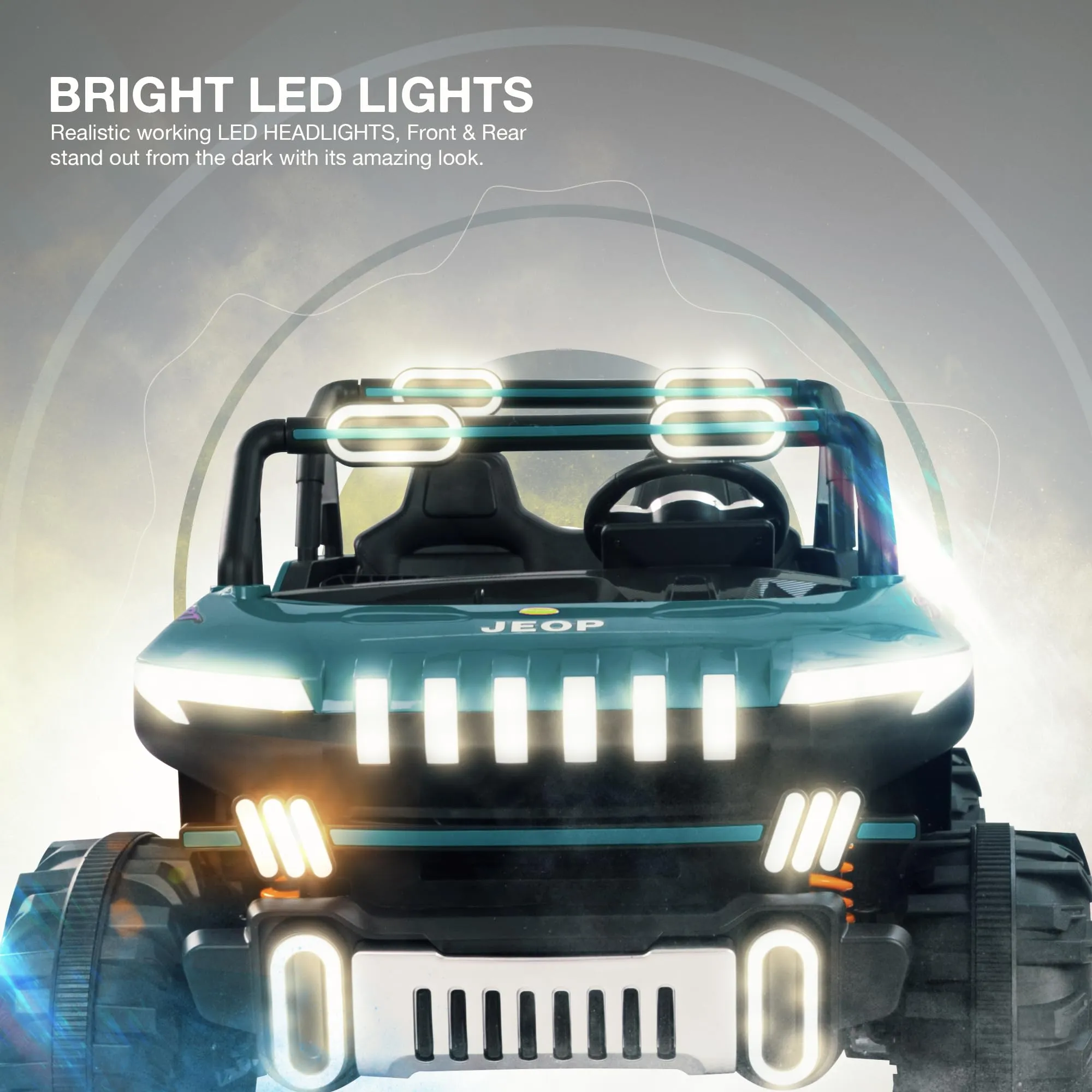 Baybee Autobot Rechargeable Battery Operated Jeep for Kids, Ride on Toy Kids Car with Bluetooth, Music & Light
