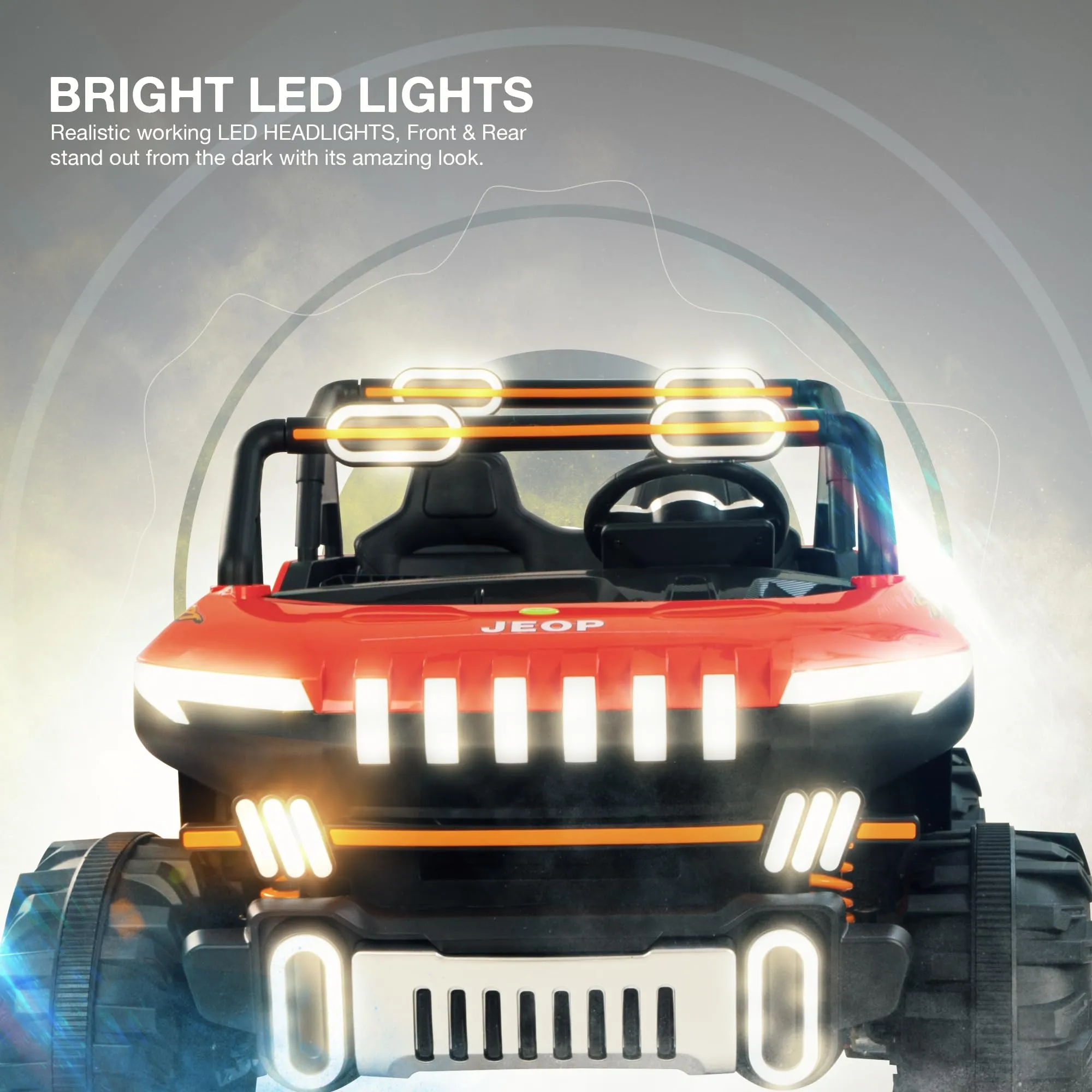 Baybee Autobot Rechargeable Battery Operated Jeep for Kids, Ride on Toy Kids Car with Bluetooth, Music & Light