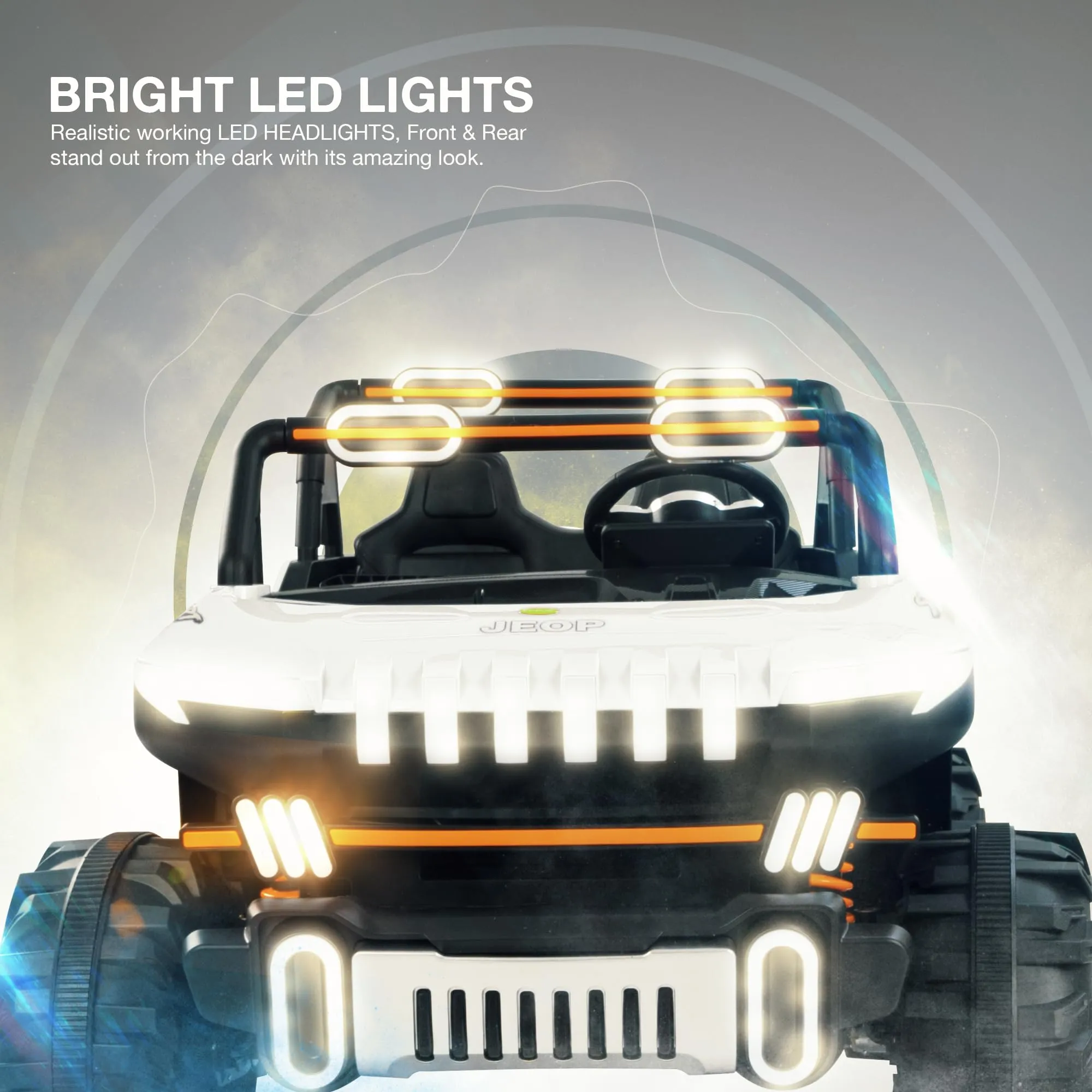 Baybee Autobot Rechargeable Battery Operated Jeep for Kids, Ride on Toy Kids Car with Bluetooth, Music & Light