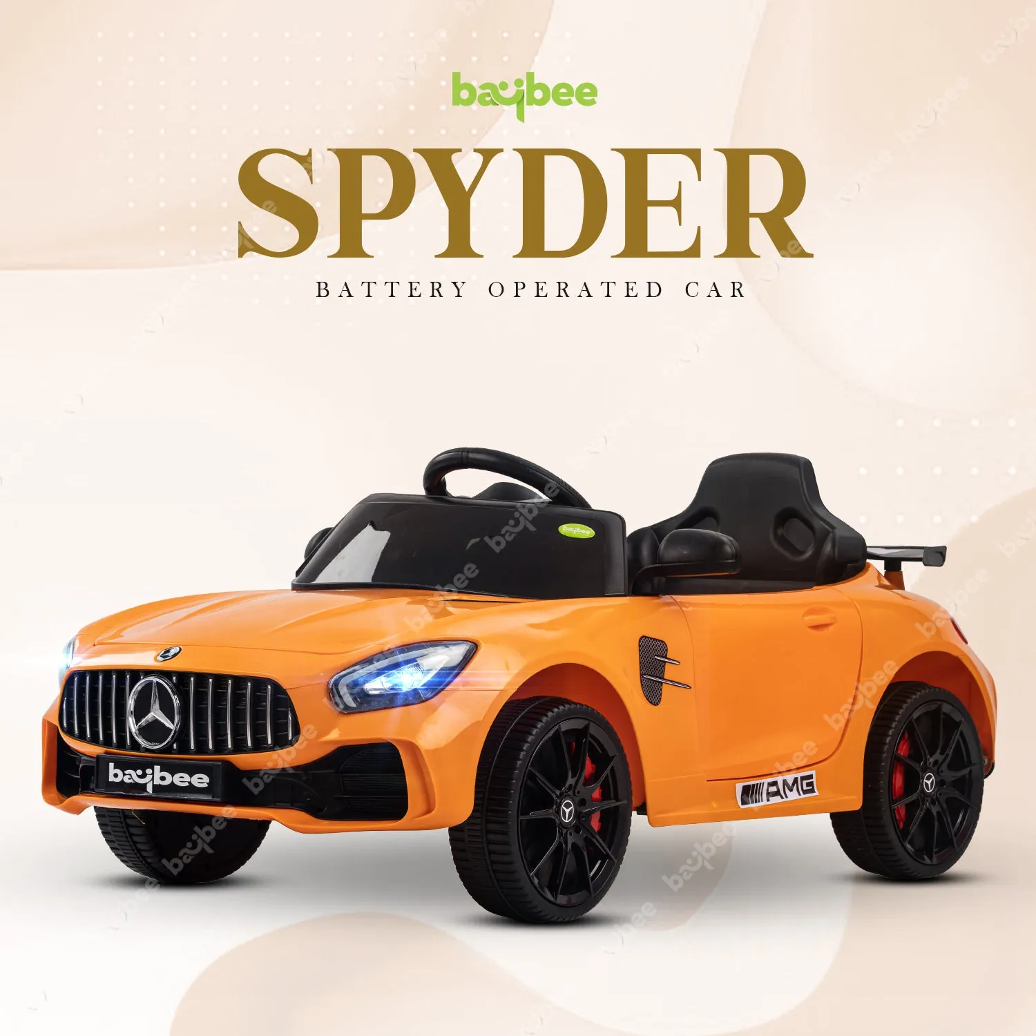 Baybee Mini Mercedes Benz Electric Ride on Car,12V Battery, Music, Lights Racing Car for Boys & Girls (3 to 5 Years)