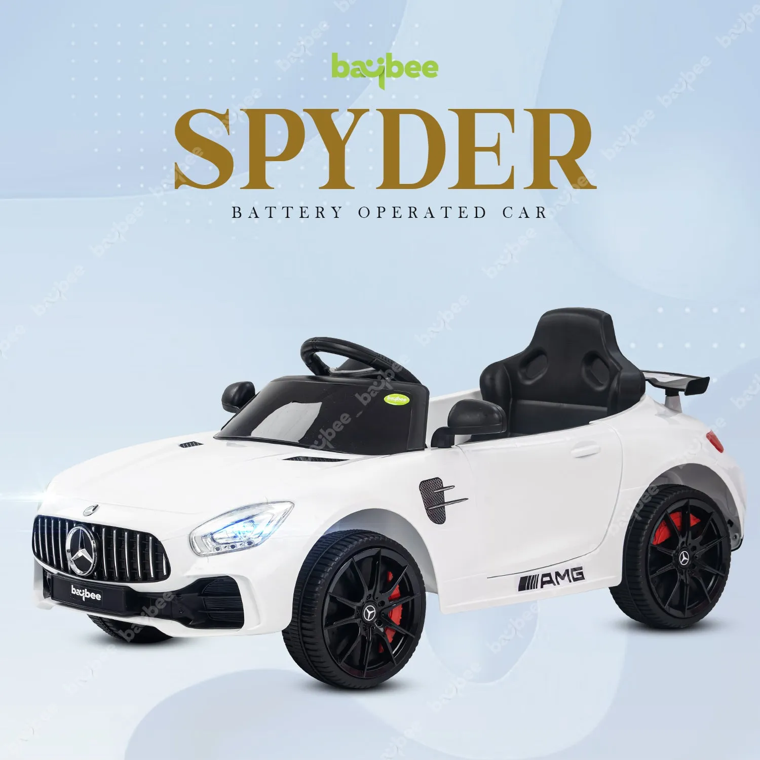 Baybee Mini Mercedes Benz Electric Ride on Car,12V Battery, Music, Lights Racing Car for Boys & Girls (3 to 5 Years)