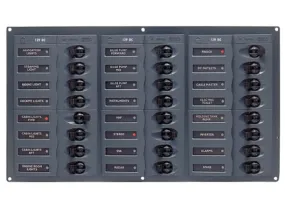 BEP 12V DC Circuit Breaker Panel 24 Way - Square - No Meters
