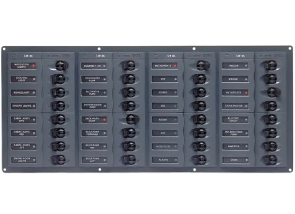 BEP 12V DC Circuit Breaker Panel 32 Way - Horizontal - No Meters