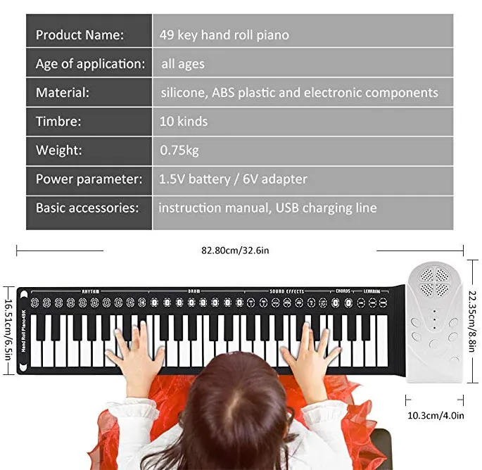 Best gift - hand roll portable piano