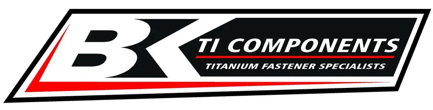BK Ti Components Titanium Front Wing Centre Mount Bolt Kit 2 of 1/4 Unf x .600in Lge OD flange Reduced Hex 2 of 1/4 Unf x 1/2in Reduced Hex 4 of Jet Nuts