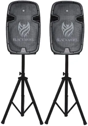 Blackmore Amplified Professional PA System W/Dual 15-Inch Monitors