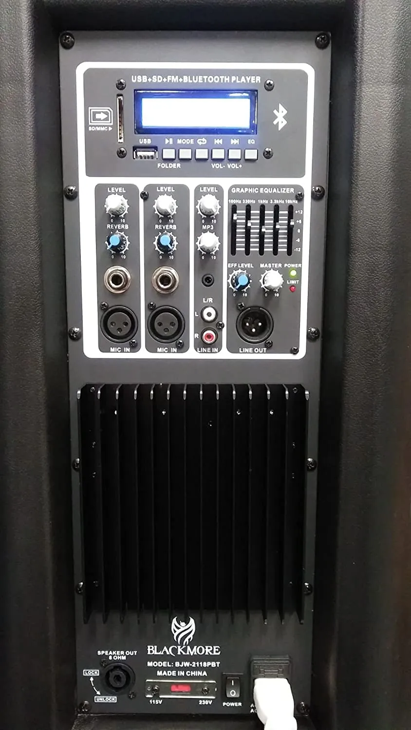 Blackmore Pro Audio System - Portable - Dual 15" Woofers