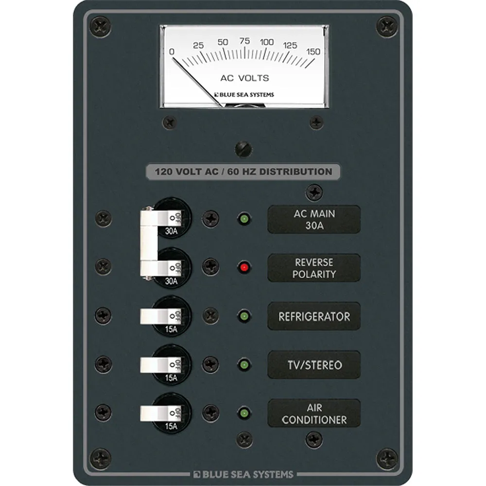 Blue Sea 8043 AC Main  3 Positions Toggle Circuit Breaker Panel - White Switches [8043]