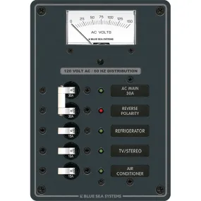 Blue Sea 8043 AC Main  3 Positions Toggle Circuit Breaker Panel - White Switches [8043]