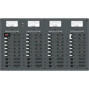 Blue Sea 8095 AC Main  8 Positions / DC Main  29 Positions Toggle Circuit Breaker Panel   (White Switches) [8095]