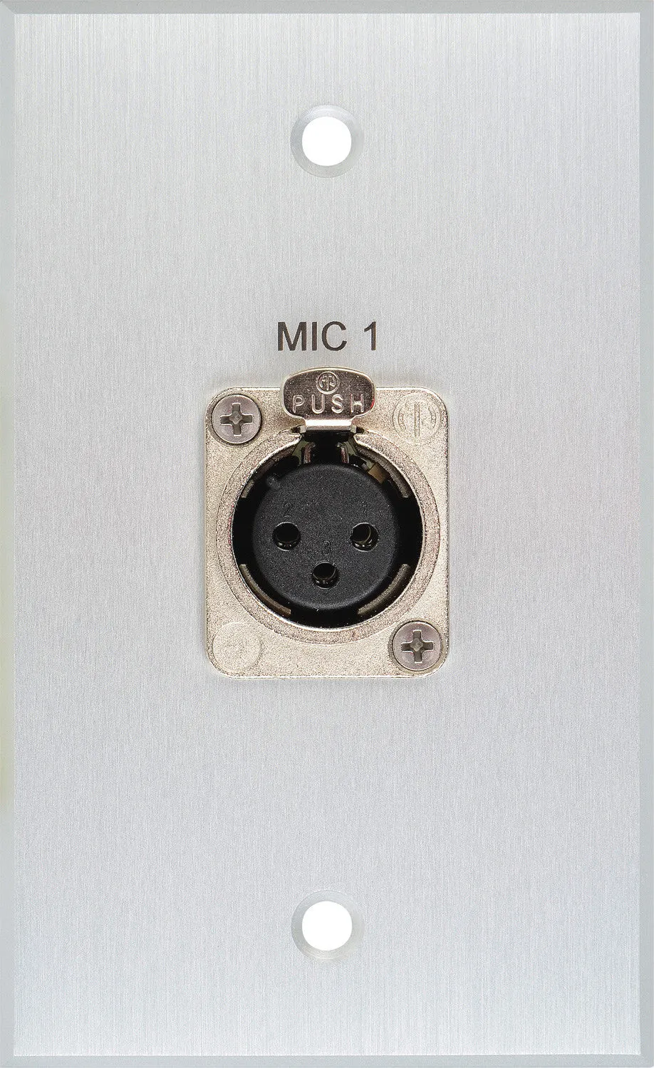 Board Room 1 Gang Clear Anodized with 1 Neutrik 3-Pin XLR Female Connector