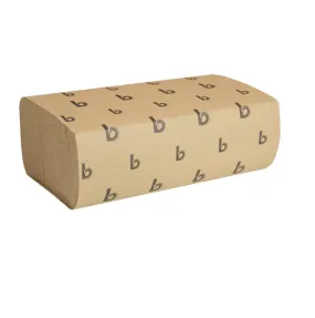 Boardwalk Multifold Paper Towels, Natural, 9" x 9 9/20" (250/pk., 16 pk.)
