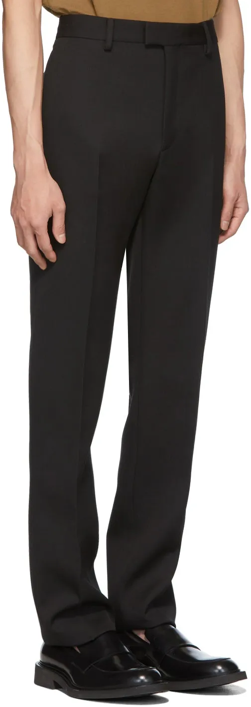 Bottega Veneta Black Compact Wool Trousers