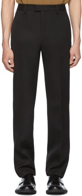 Bottega Veneta Black Compact Wool Trousers
