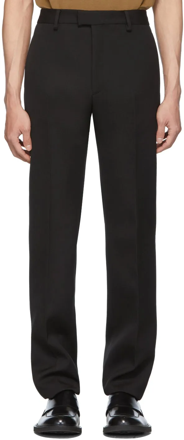 Bottega Veneta Black Compact Wool Trousers