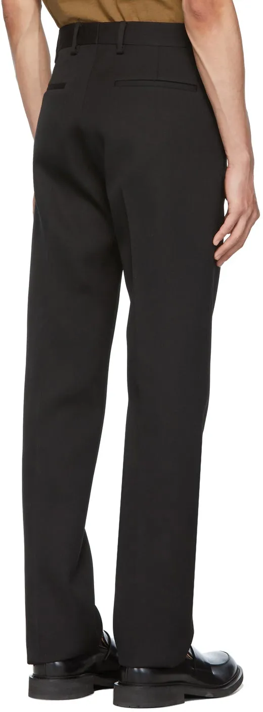 Bottega Veneta Black Compact Wool Trousers