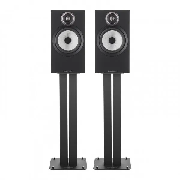 Bowers & Wilkins 606 S3 Bookshelf Speakers with FS-600 S3 Stands Black