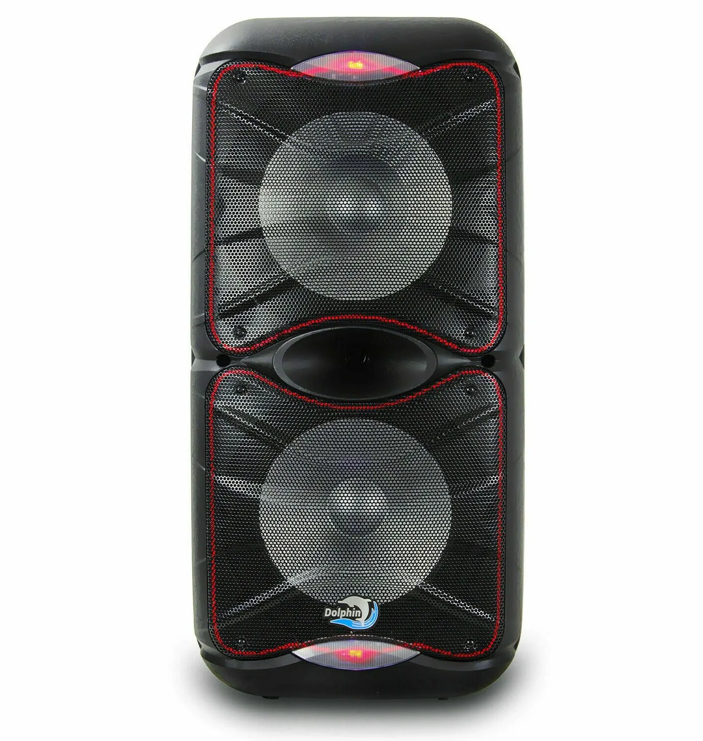 Brand New Dolphin 3600 Watt SP-212RBT Rechargeable Bluetooth Party Speaker System Dual 12"