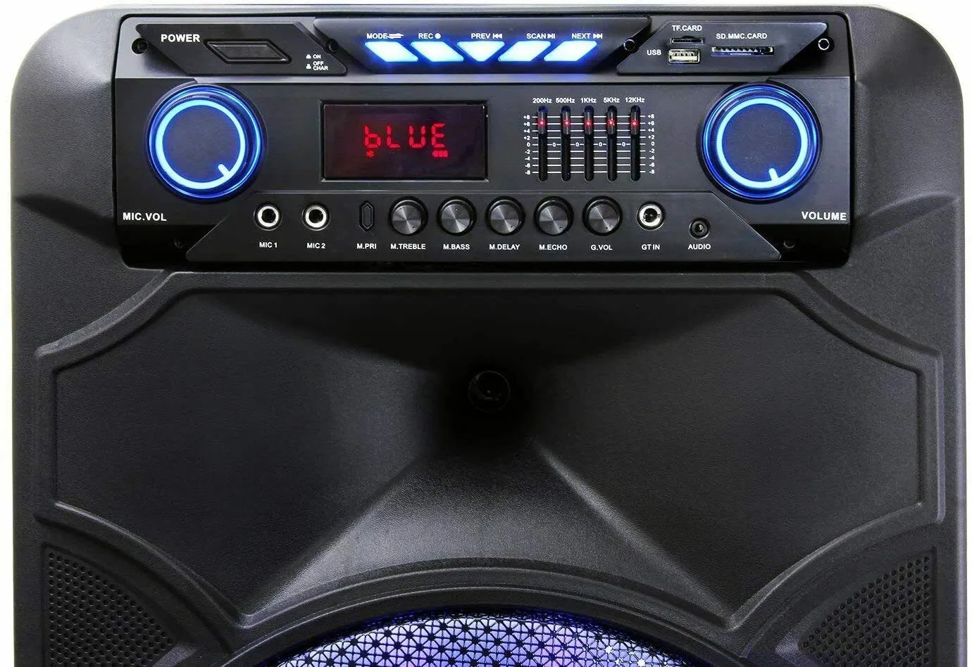 Brand New Dolphin SP-1500RBT Portable Bluetooth Party Speaker with Sound Activated Lights