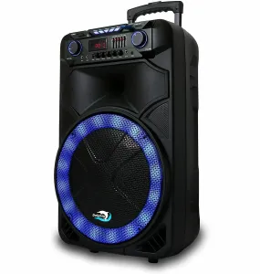 Brand New Dolphin SP-1500RBT Portable Bluetooth Party Speaker with Sound Activated Lights