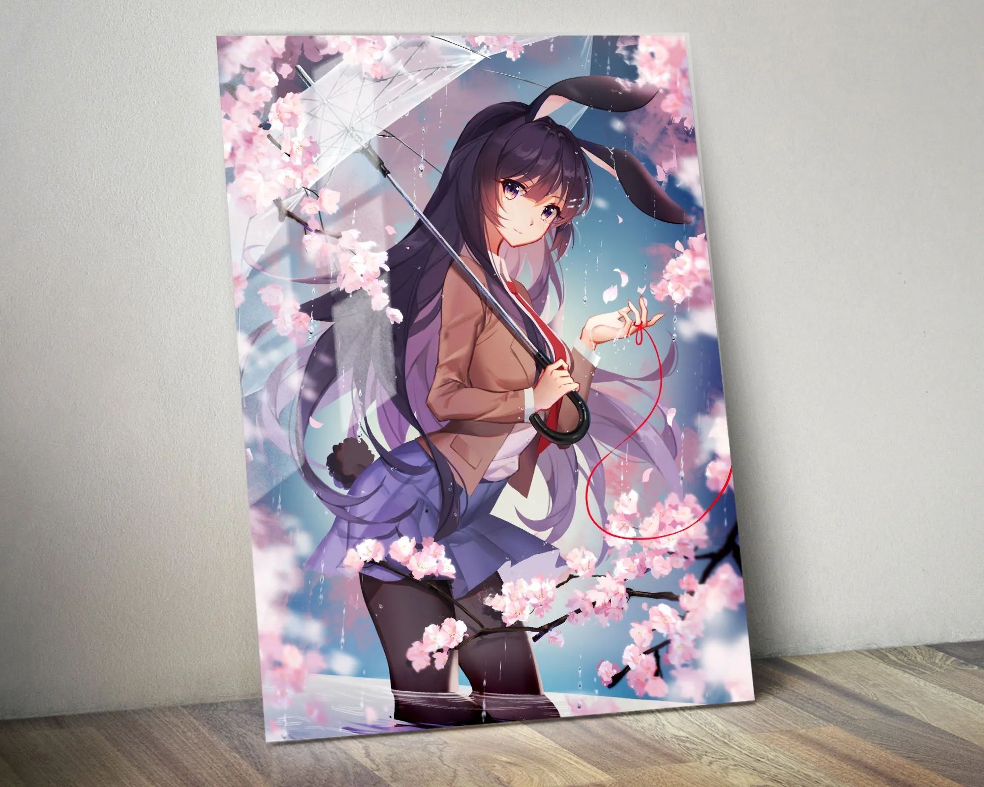 Bunny Girl Senpai Mai Sakurajima School Girl Metal Poster