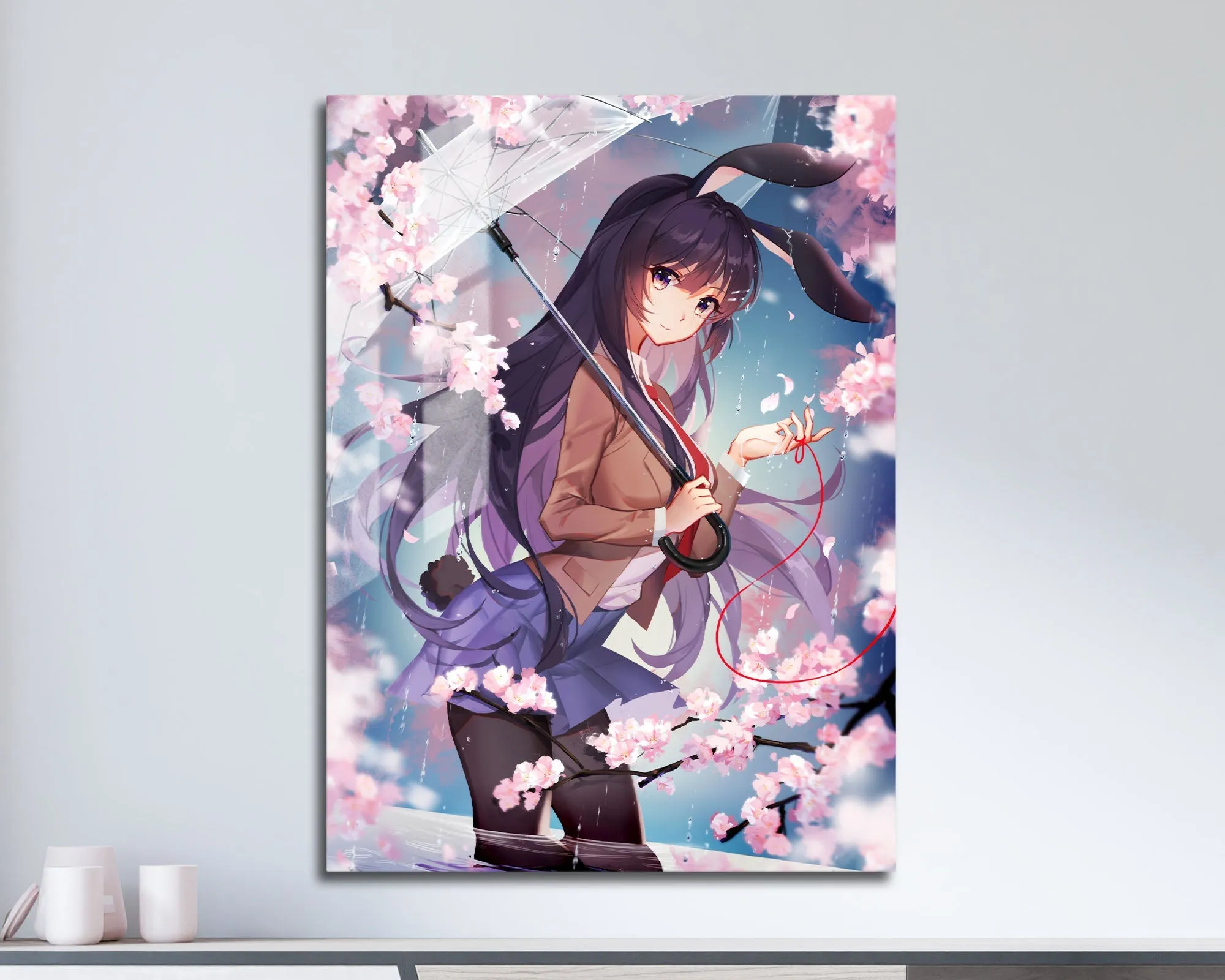 Bunny Girl Senpai Mai Sakurajima School Girl Metal Poster