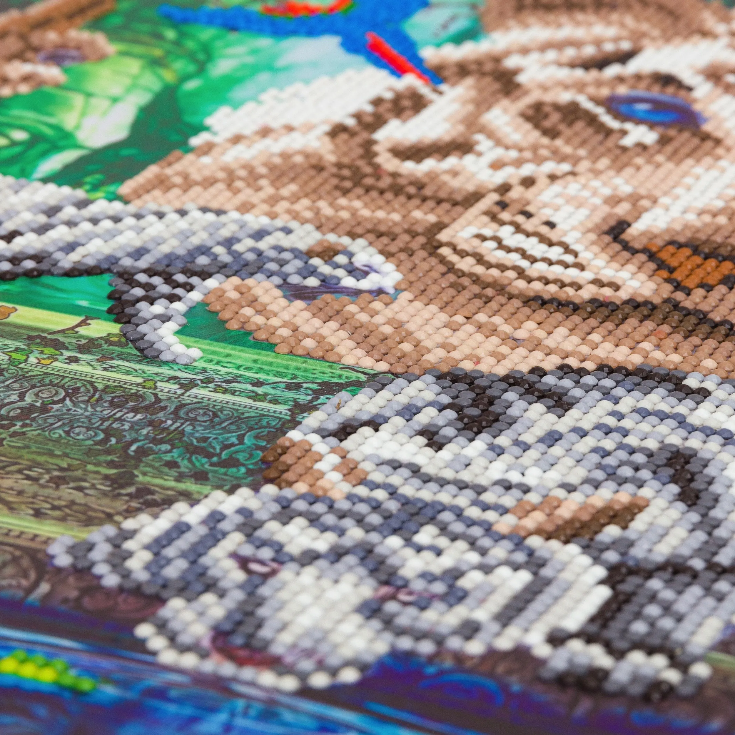 CAK-A161L: "White Tiger Temple" 40x50cm Crystal Art Kit