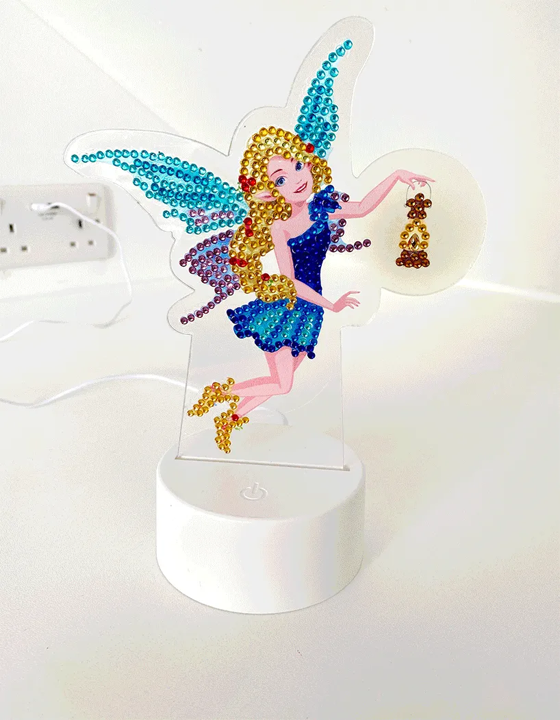 CALED-A01: "Fairy with Lantern" Crystal Art LED LAMP