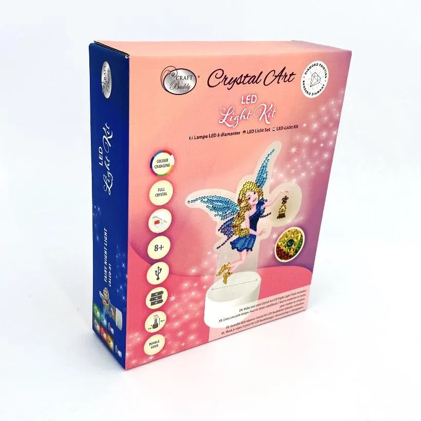 CALED-A01: "Fairy with Lantern" Crystal Art LED LAMP