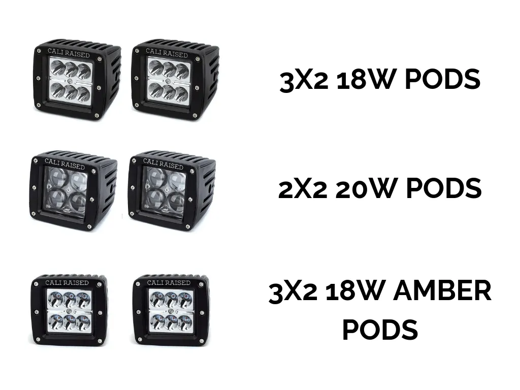 Cali Raised LED Fog Light Pod Combo - 2023-2016 Toyota Tacoma