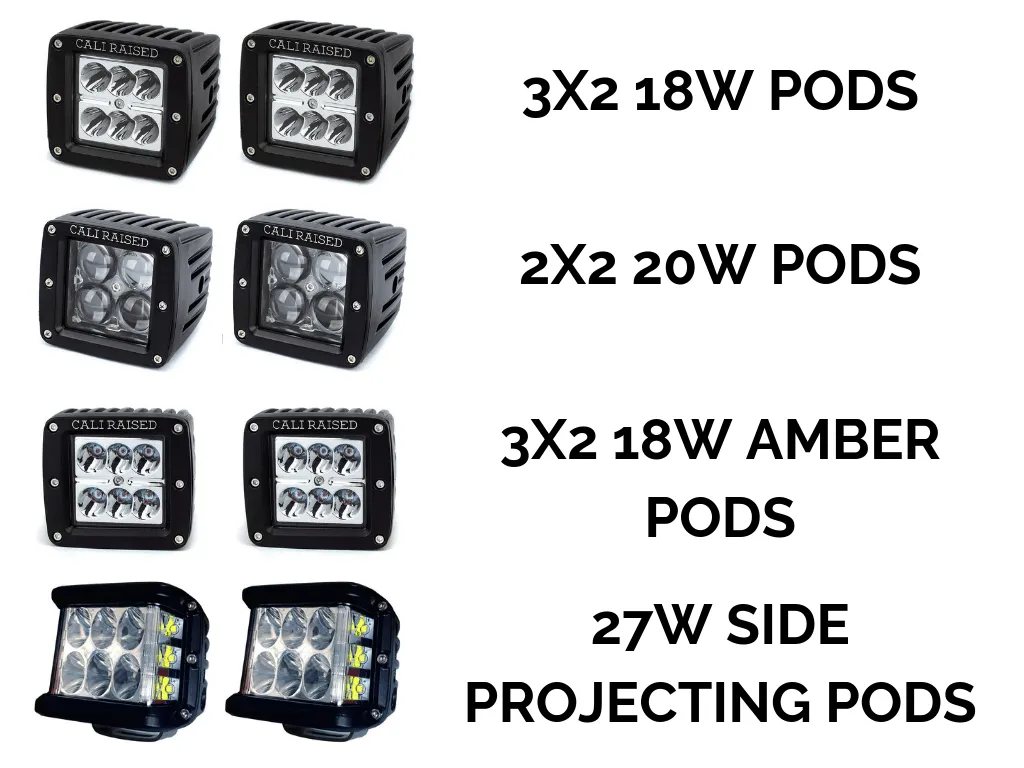 Cali Raised Low Profile Ditch Light Combo - 2023-2016 Toyota Tacoma