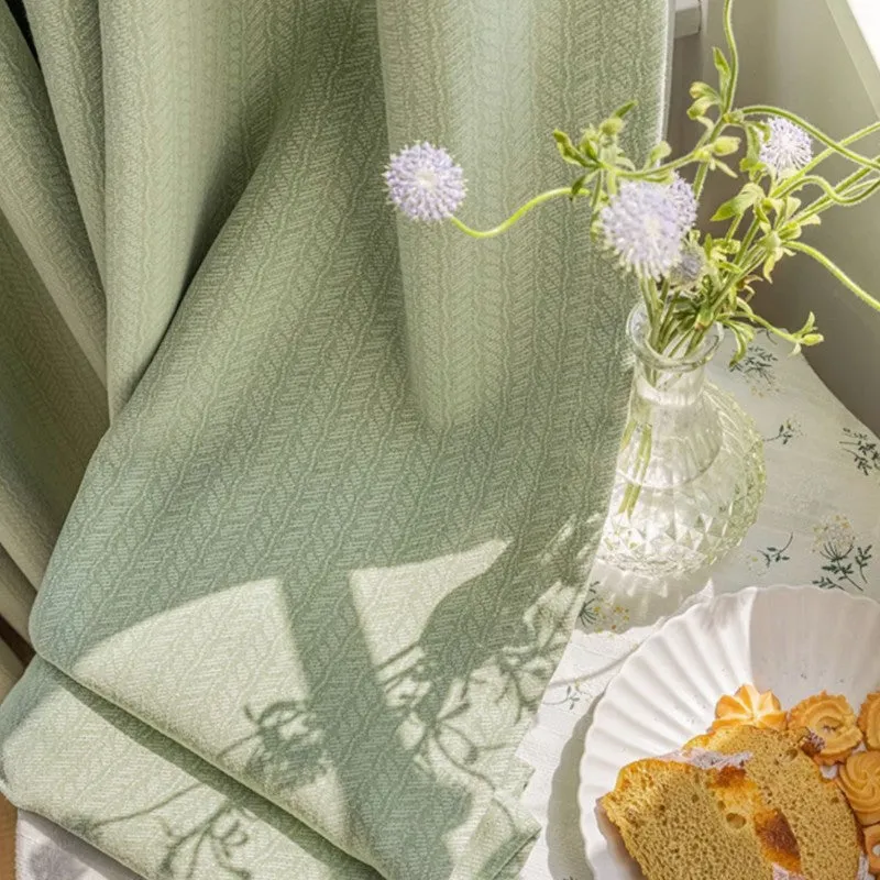Callista Chenille Wheat Ear Print Blackout Custom Curtain