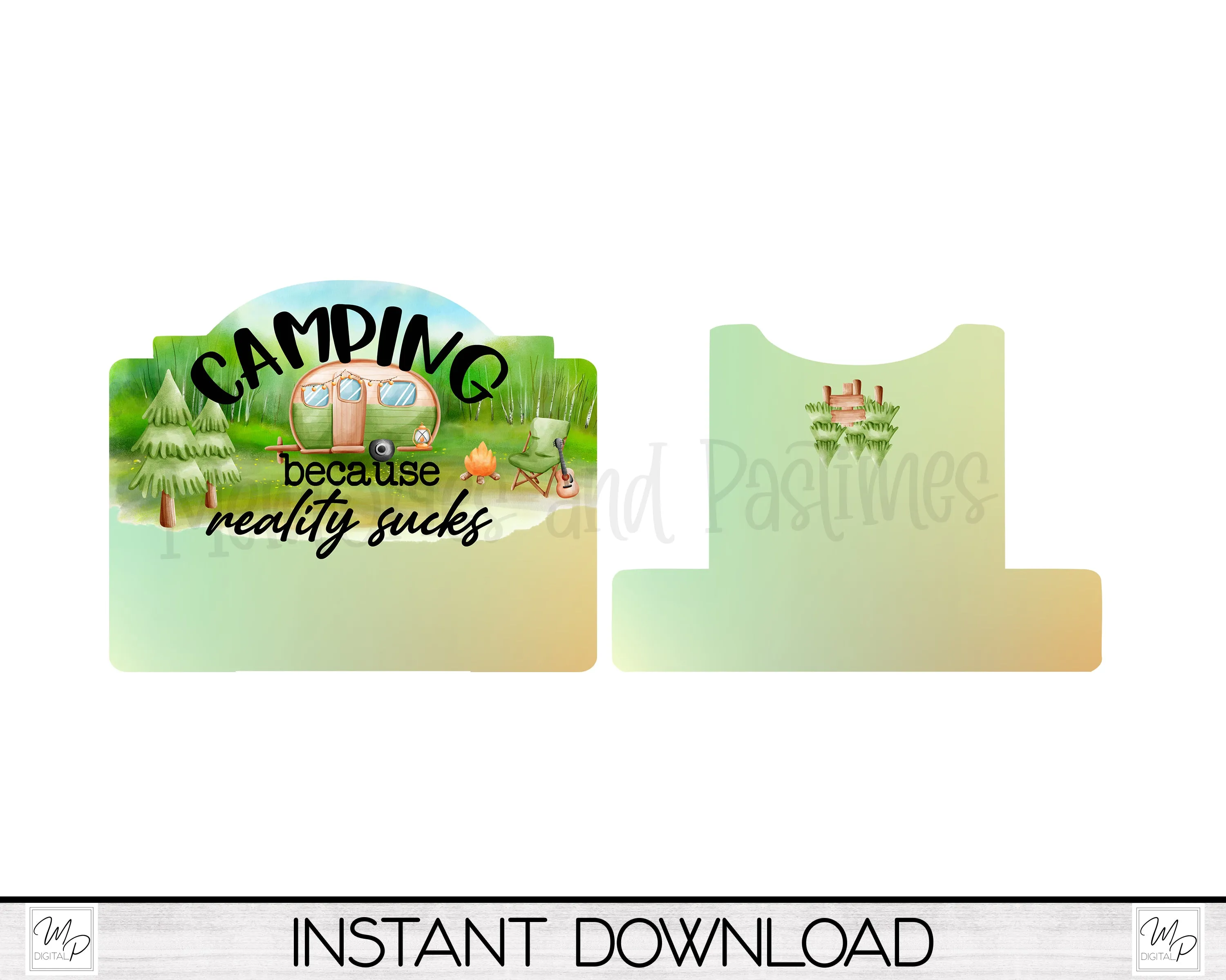 Camping Cookbook / Tablet Stand PNG for Sublimation Design, Digital Download