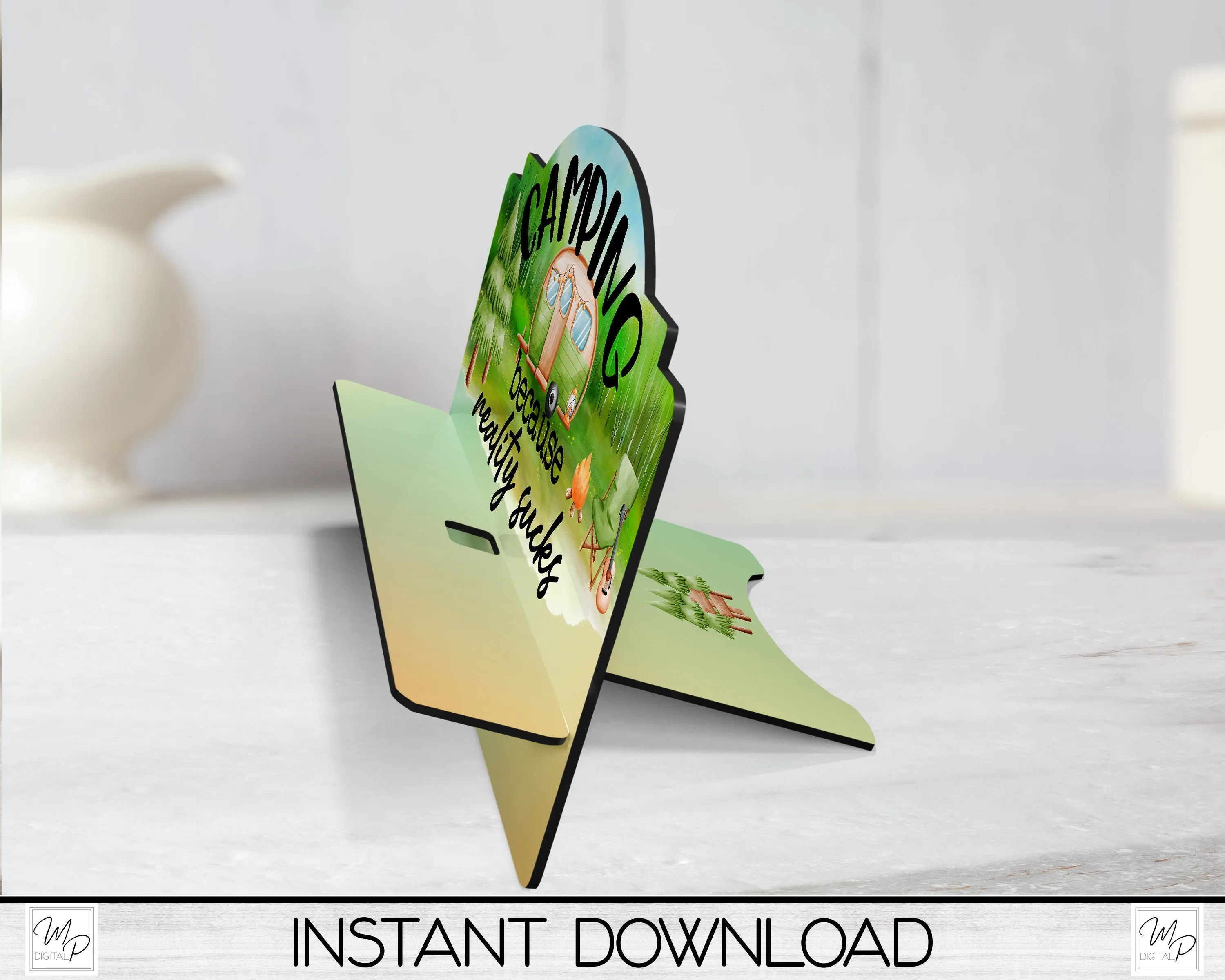 Camping Cookbook / Tablet Stand PNG for Sublimation Design, Digital Download