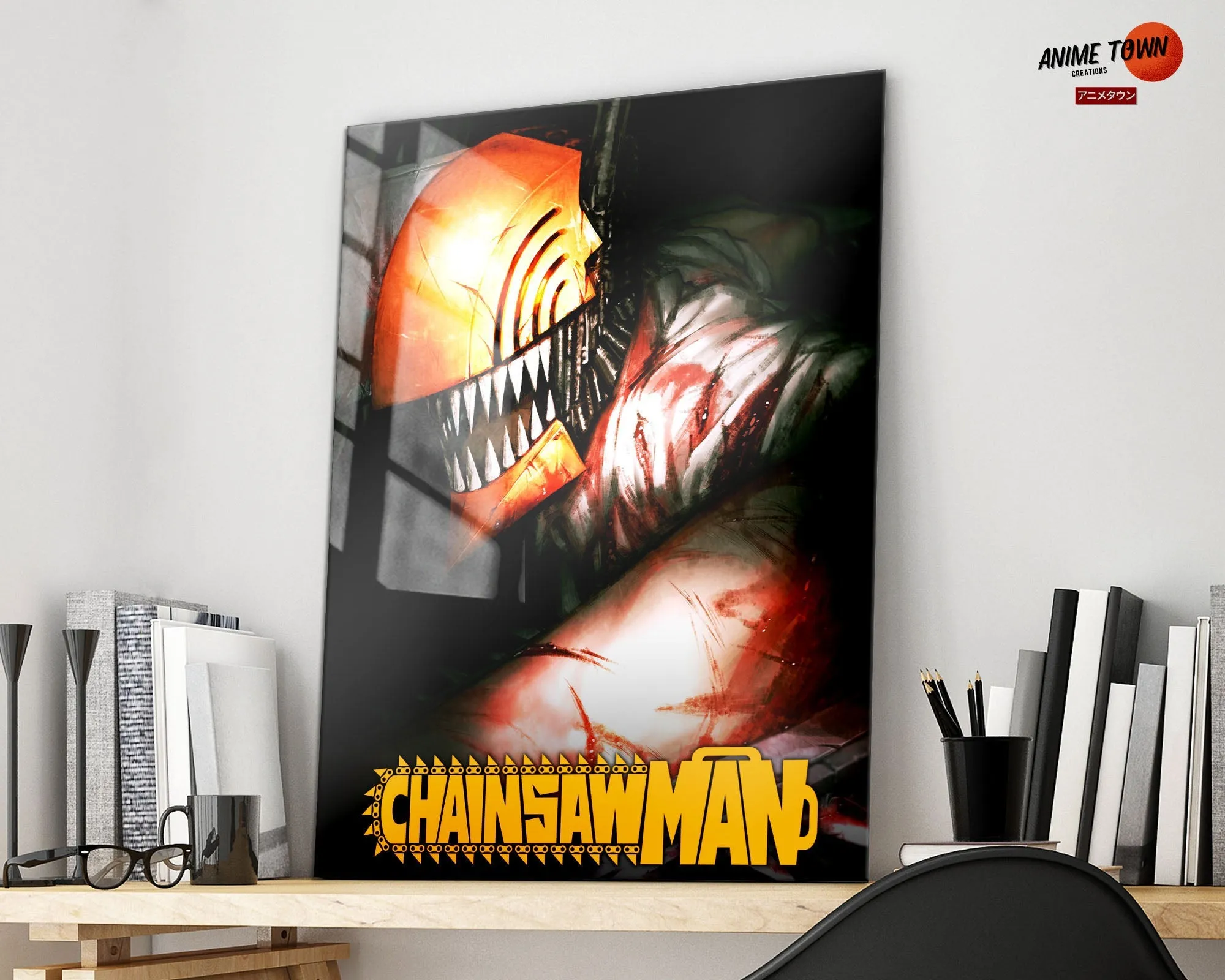 Chainsaw Man Cover Metal Poster