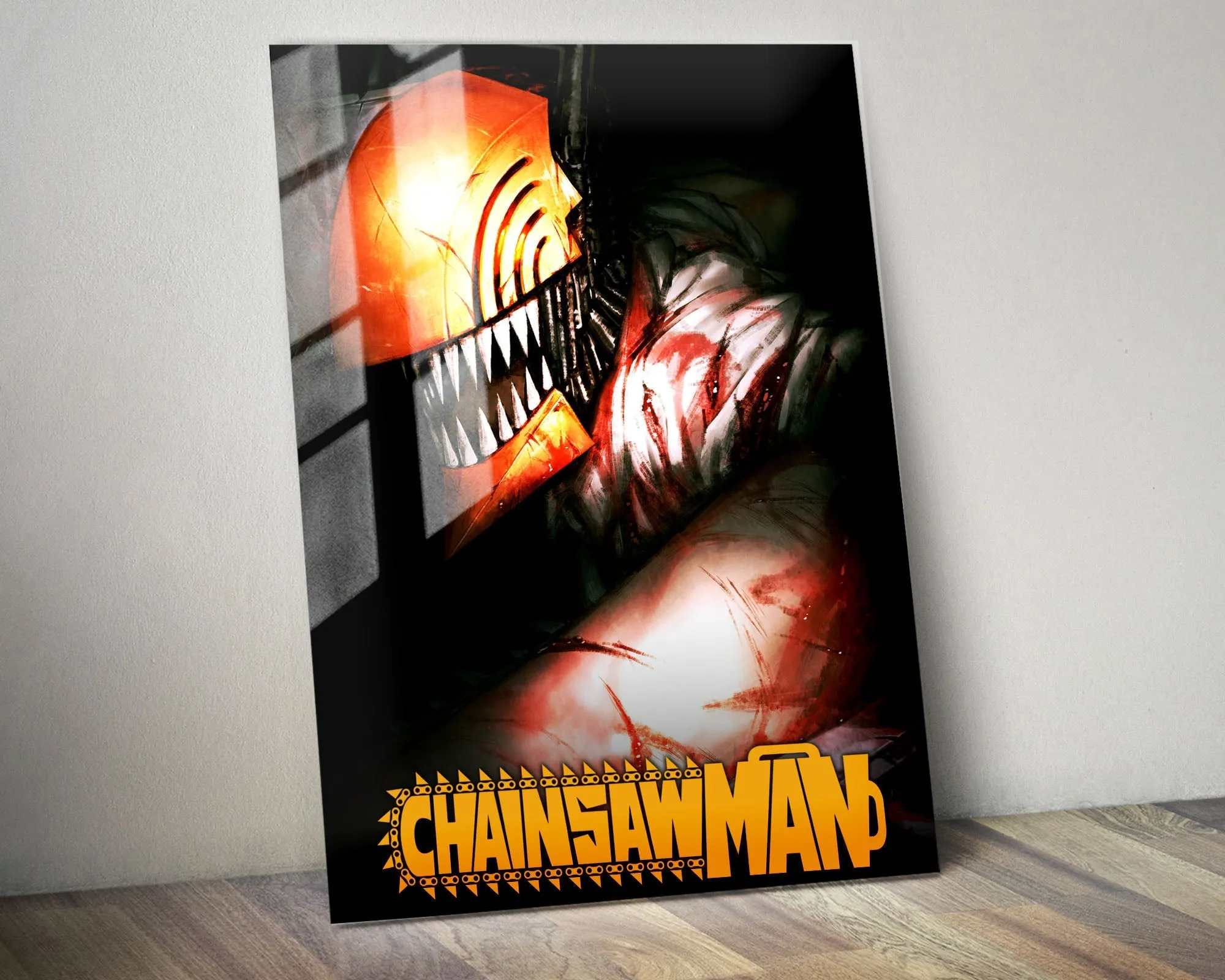 Chainsaw Man Cover Metal Poster