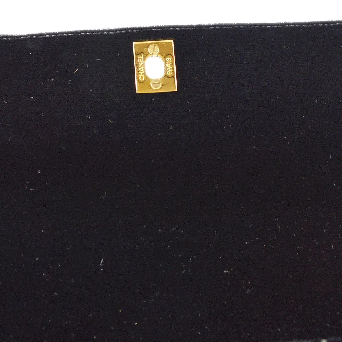 CHANEL 1996-1997 Black Velvet Quilted Kelly 25 10343