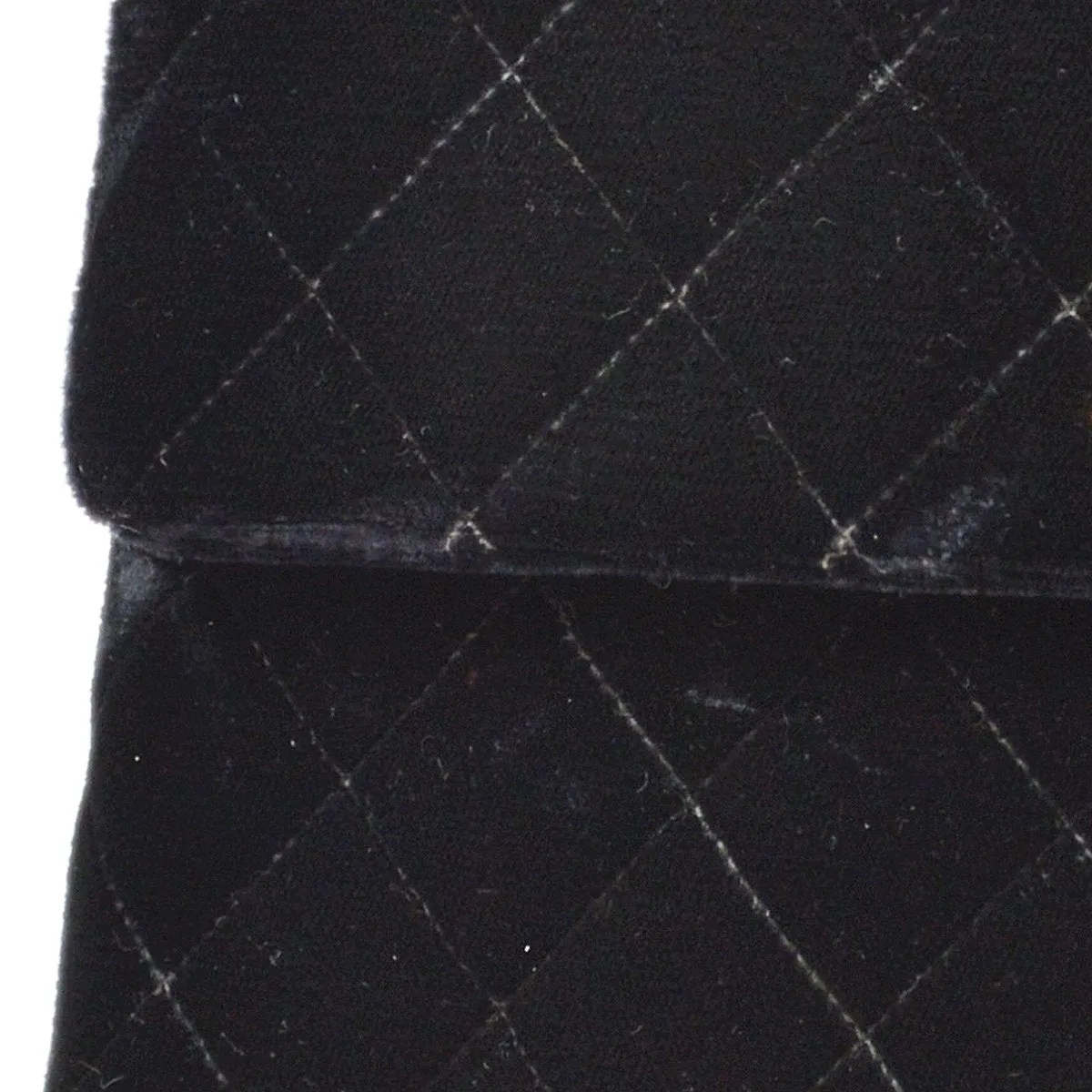 CHANEL 1996-1997 Black Velvet Quilted Kelly 25 10343