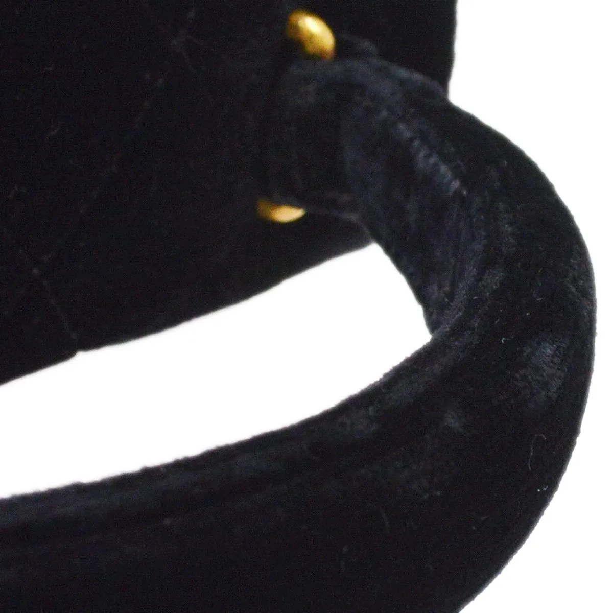 CHANEL 1996-1997 Black Velvet Quilted Kelly 25 10343