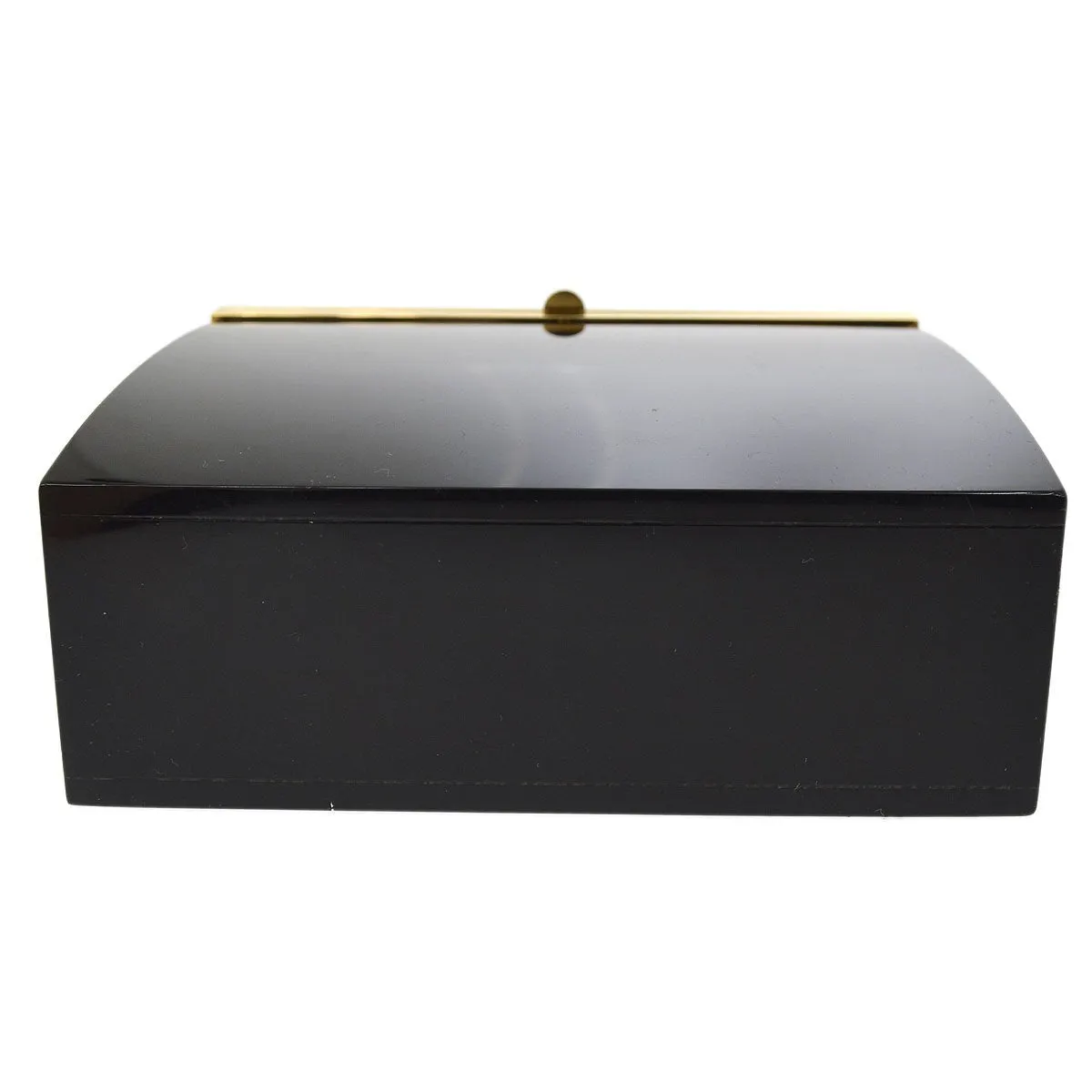 CHANEL 1997 Shoulder Bag Box Black Plastic ao33355