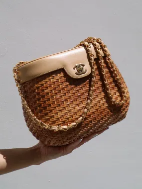 CHANEL 1998 Wicker Basket Bag 17 ao24637