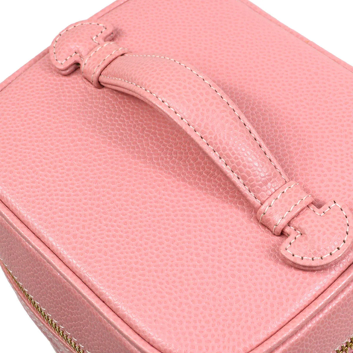 CHANEL 2003-2004 Pink Caviar Timeless Vanity Handbag 95851