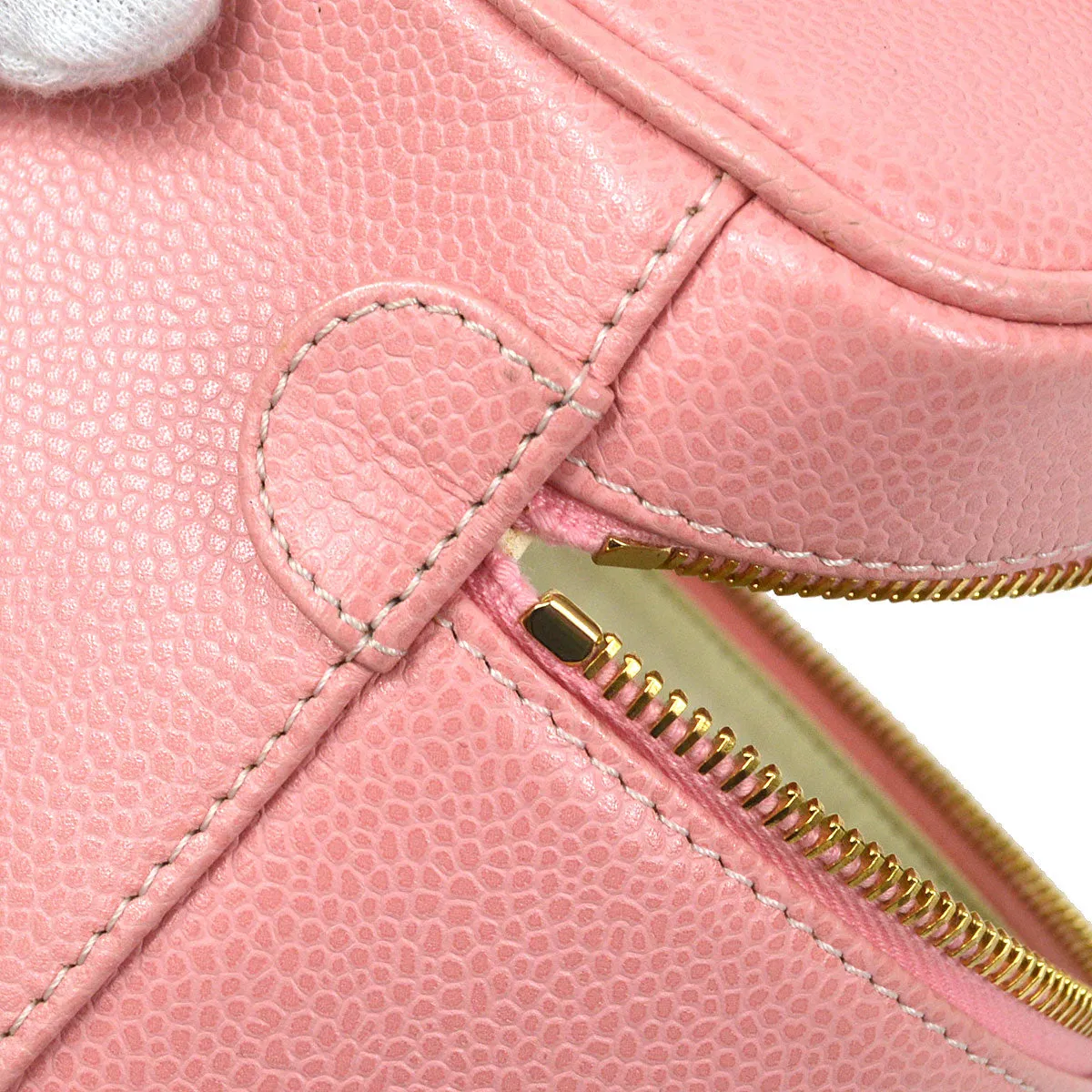 CHANEL 2003-2004 Pink Caviar Timeless Vanity Handbag 95851